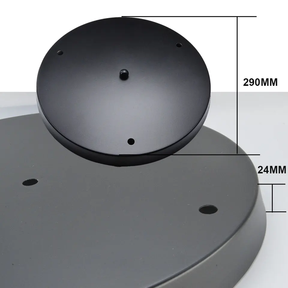4 Rose A Soffitto In Metallo Nero Per Lampade A Sospensione – Diametro 80 Mm, Kit Di Montaggio Per Plafoniere Vintage