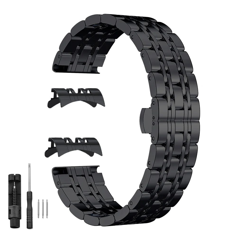 Premium Stainless Steel Smartwatch Replacement Strap - Sleek Metal Band