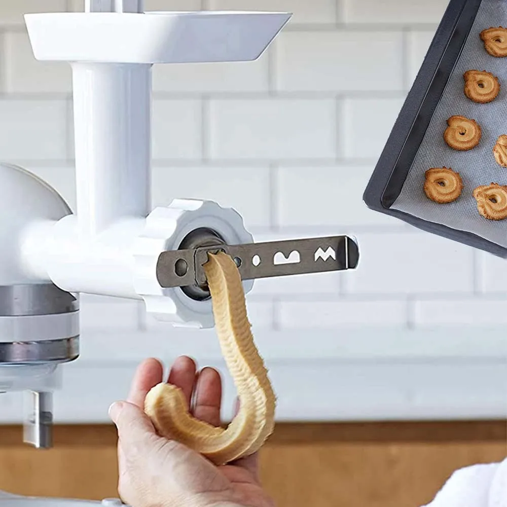 Stainless Steel Meat Grinder Accessories Metal DIY Cookie Cake Mold Parts Durable Biscuits Metal Grinder Parts Mold Tools cookie cutter baking mold cookie mould cookie printing mold baking decorating tools cookie maker press kit cake lace mold dumpling skin mold