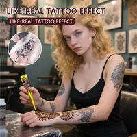 Crème de tatouage au henné, facile à nettoyer, crème au henné marron, tatouage au henné biologique, facile à appliquer pour les tatouages temporaires, événements spéciaux 6