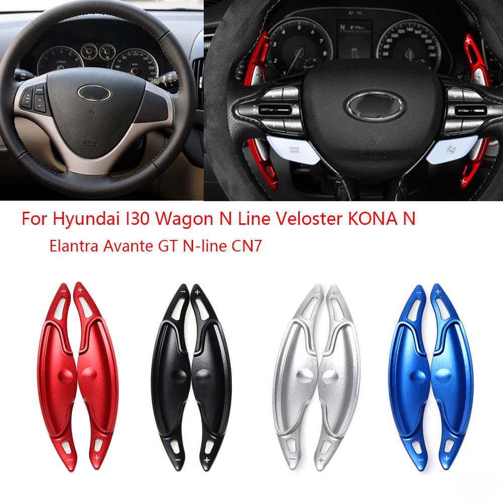 

2Pc Steering Wheel Shifter Paddle DSG Extender Sticker For Hyundai I30 Wagon N Line Veloster KONA N Elantra Avante GT N-line CN7