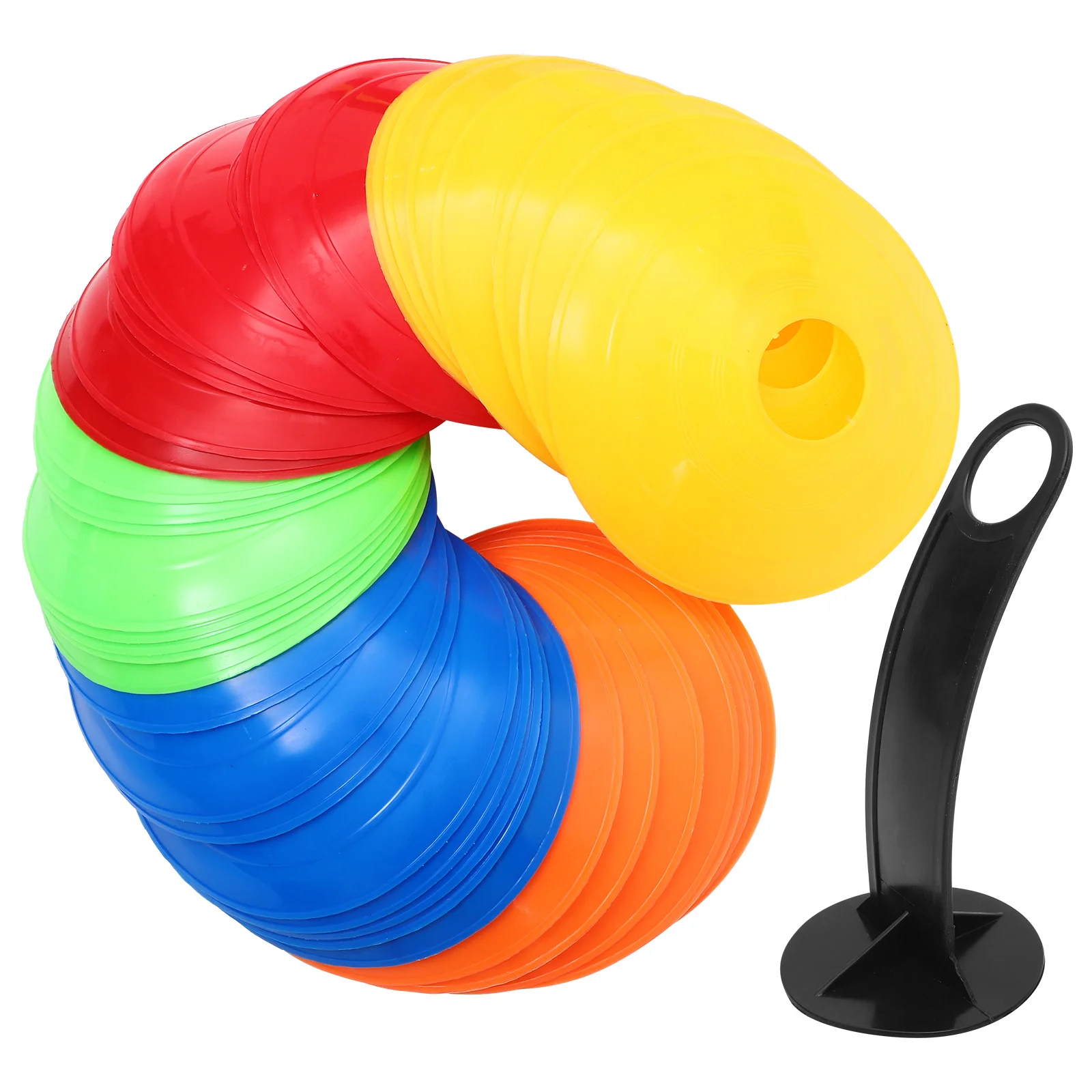 

1 Set Training Soccer Cones Multi-function Football Cones Soccer Exercising Disc Cones