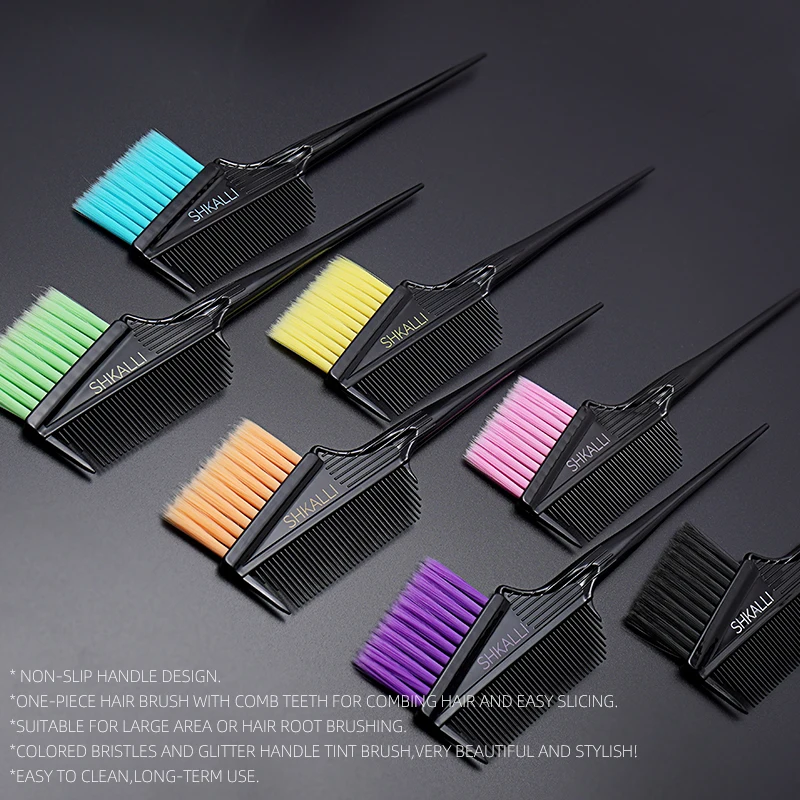 Glittering hair dye brush, stylish soft bristles, professional