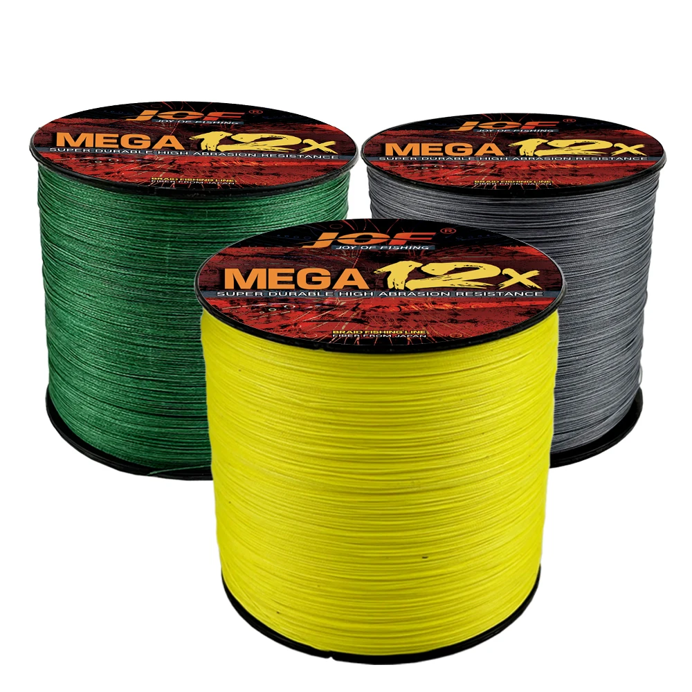 

12 Strands PE Braid 300M/500M/1000M Braided Fishing Lines Multi-Color Super Strong Big Game Multifilament Carp Fishing Line Wire
