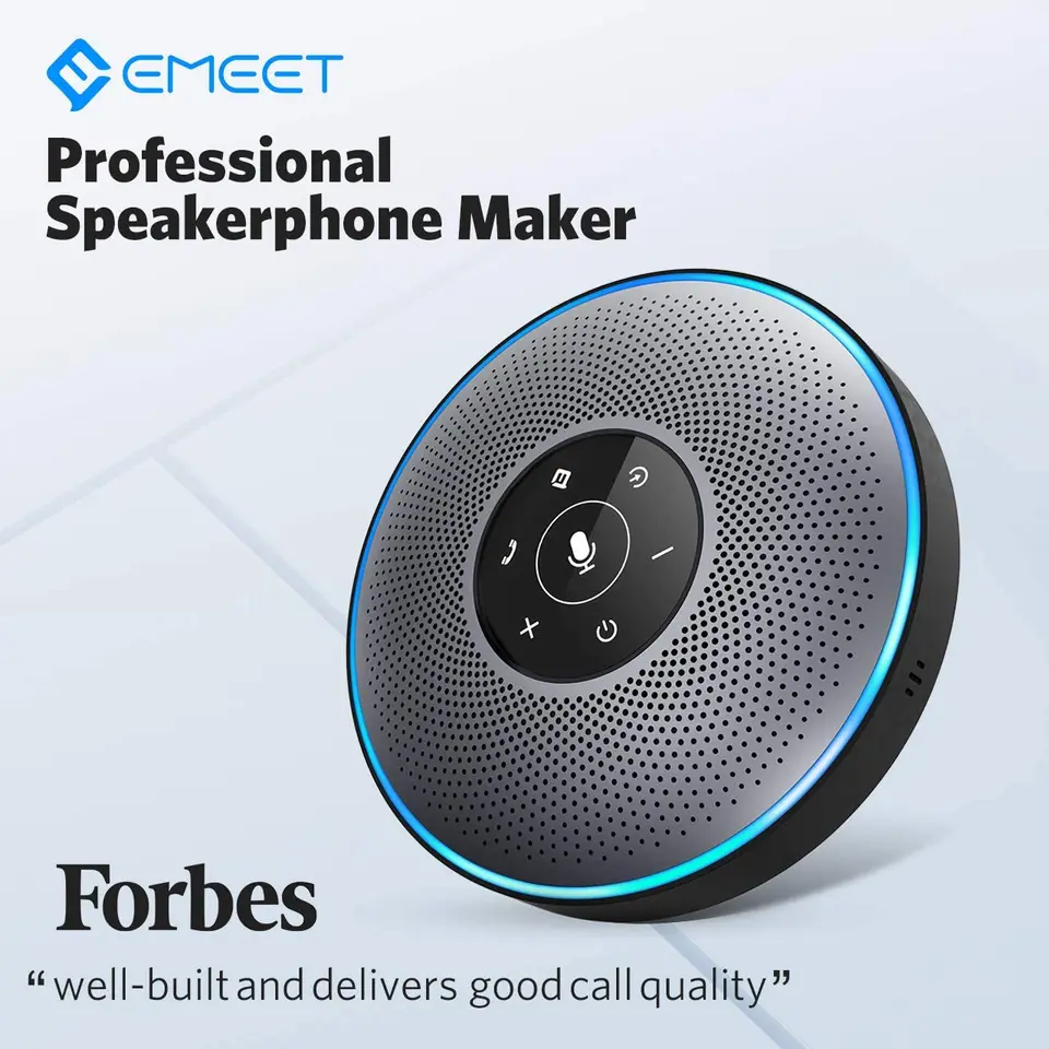 EMEET M2 スピーカーフォン 360˚全方向集音 Bluetooth/USB/AUX