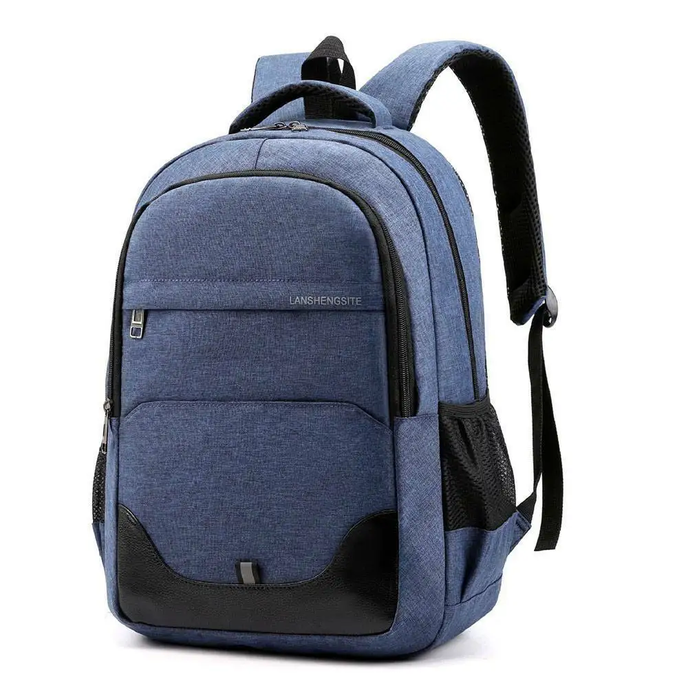 Backpack Men Laptop Backpacks Oxford Black Solid High School Bags Teen Boy