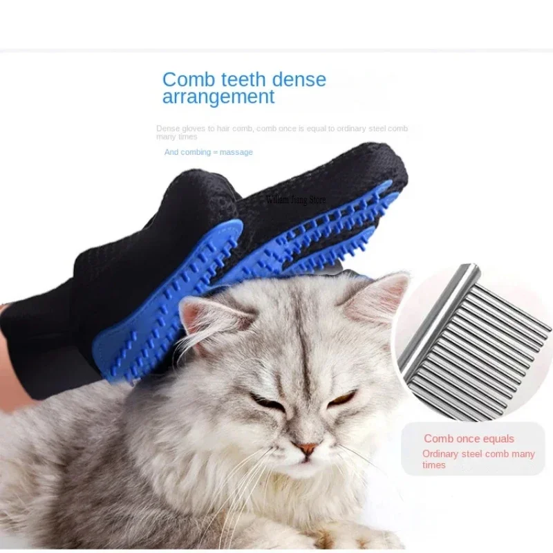2pcs Dog Grooming Pet Hair Removal Gloves Comb Cats Massage Bath Cleaning Beauty Products Bathe Dogs Stuff Supplies Home Garden