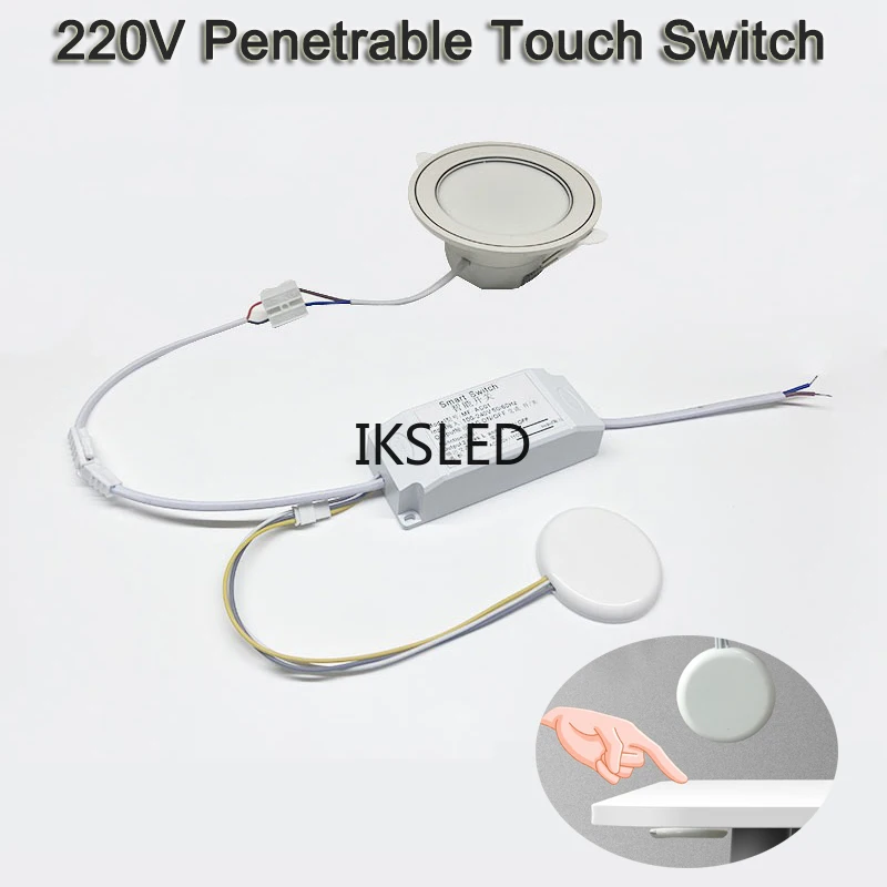 Dimmer Touch Schakelaar voor LED Verlichting - Glazen Paneel, Geen Dimmer Touch Schakelaar voor LED Verlichting - Glazen Paneel, Geen
