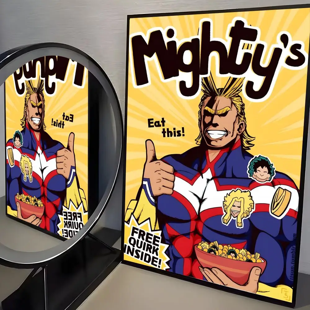 Anime Academia All Might Poster, wasserfester HD-Wandaufkleber, selbstklebendes Kunstposter, lichtbeständig, Heim- und Raumdekoration – Detail 14