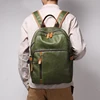 Men's Genuine Leather Travel Backpack Leisure College Teenager Backpacks School Backpack Man 15" Laptop Bag Leathfocus 1