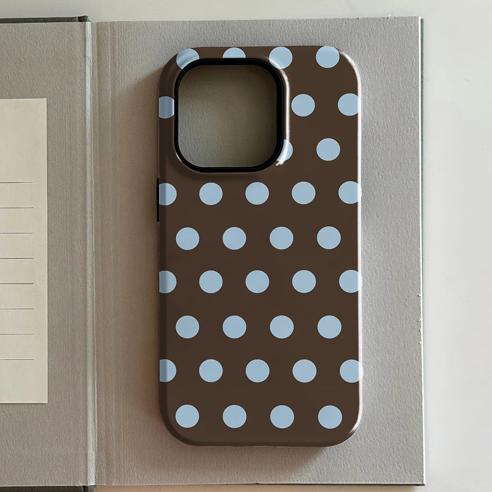 รูปสินค้า เคส iPhone ลายจุดสีขาว ใส่ได้หลายรุ่น