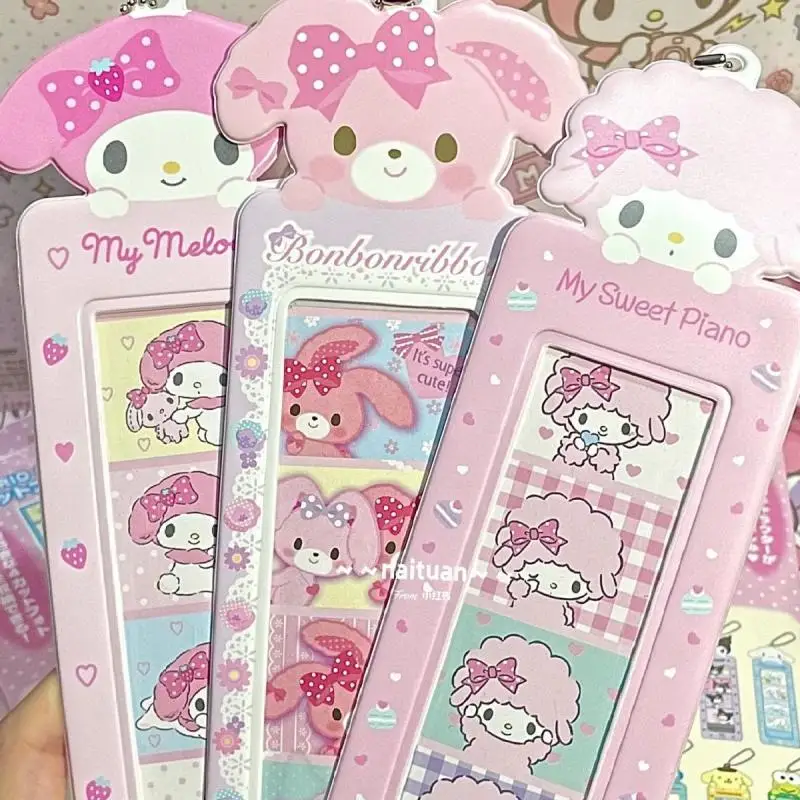 

Sanrio Life Four Compartment Card Holder Melody My Sweet Piano Cartoon Star Card Book Id Photo Receive Anime Plush Toy Gift