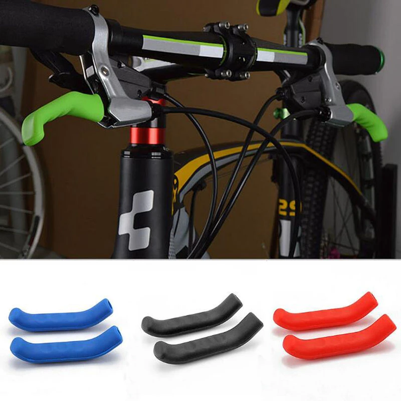 2pcs Bicycle Bike Brake Handle Cover Silicone Sleeve Bike Brake Lever Protector Covers Mountain