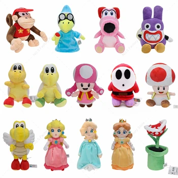 53 Style Super Bros Plush Toy Cartoon Princess Mushroom Toad Yoshi Dragon Flower Soft Stuffed Doll Decoration Kids Birthday Gift