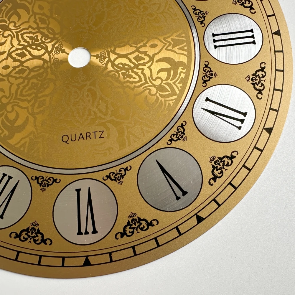Wall Clock 180mm DIY Quartz Vintage Aluminium Metal Wall Clock Dial Face Room Decor Roman Numeral Bedroom Living Room