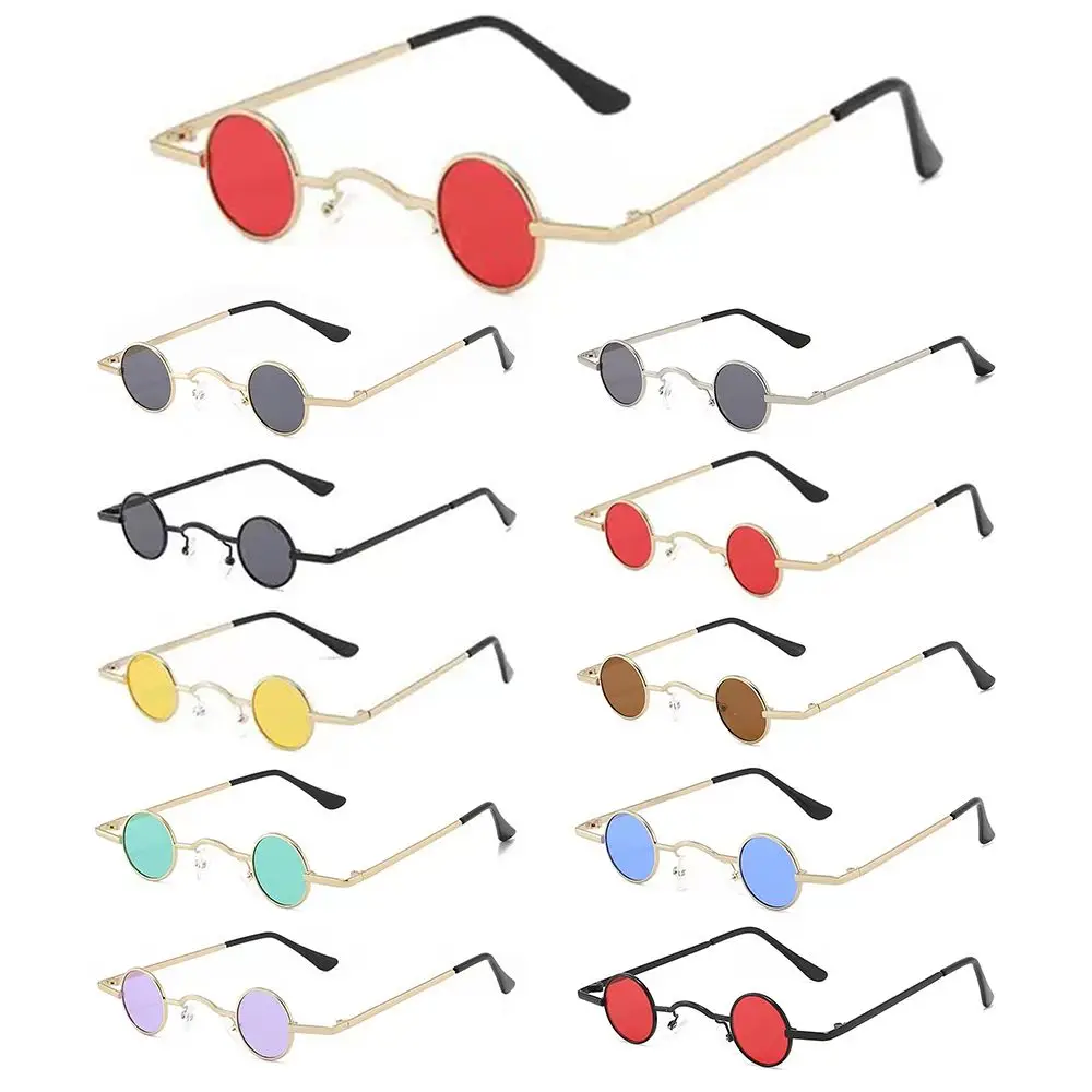 Retro Candy Color Hip Hop Small Round Sunglasses Sun Glasses Punk Shades