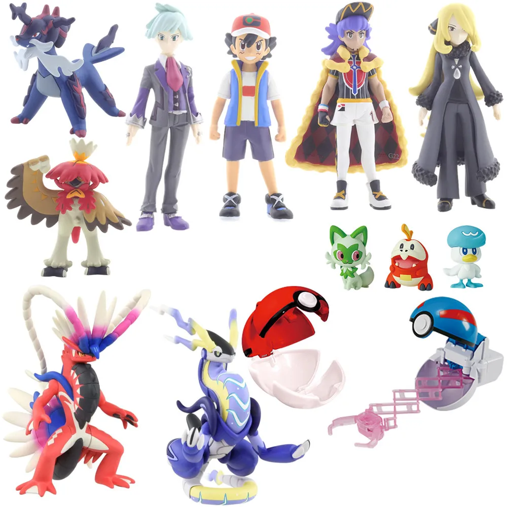 

41 Style Original Pokemon Figures Sprigatito Fuecoco Quaxly Koraidon Miraidon Model High Quality Collection Children Toy Gift