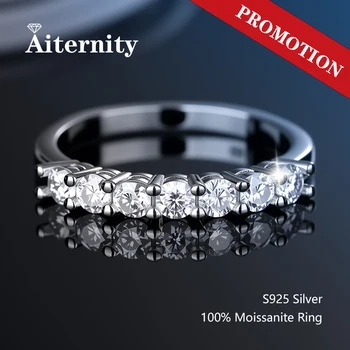 100% Pass Diamond tester Pen Moissanite Ring Matching Wedding Diamond Band for Women 925 Sterling Silver Female Single Tail Ring 2