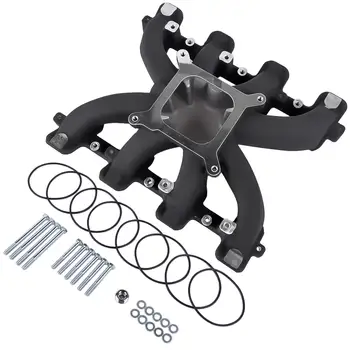 LS Carb Single Plane Carb Intake Manifold 300-132 Black For GM LS Gen III or IV Engines 1