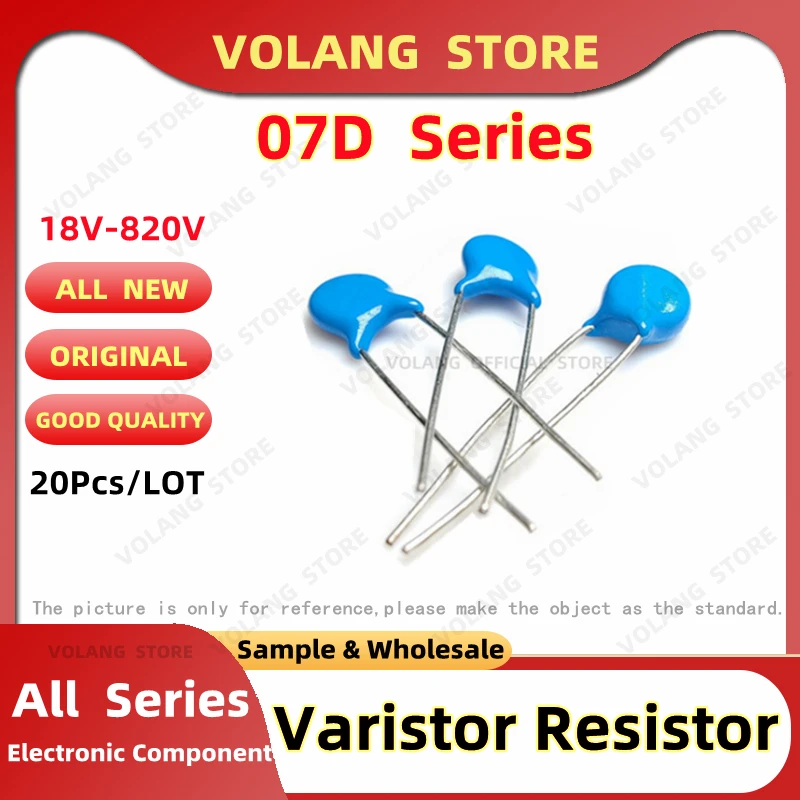 ResistenciadeVaristorde20piezas7D471Kvoltaje470201K270K331K