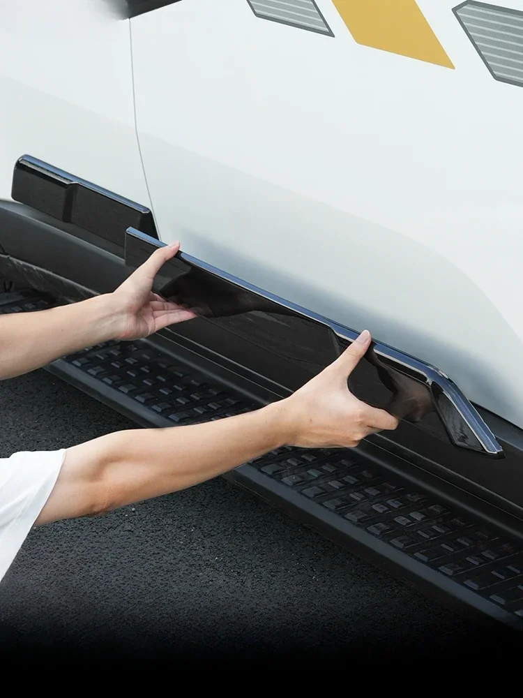 토요타 프라도 2024 LC250 차량용 사이드 장식 스트립 ABS 자동차 도어 충돌 방지 보호 커버 외장 액세서리