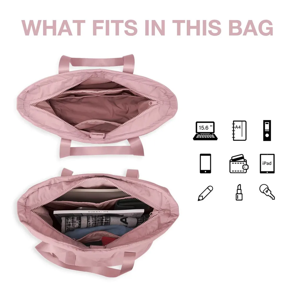 Borsa tote da donna Borsa da viaggio per laptop universitario Borsa da yoga per pannolini Borsa a tracolla con fibbia per tappetino da yoga per lavoro sportivo universitario - immagine 3