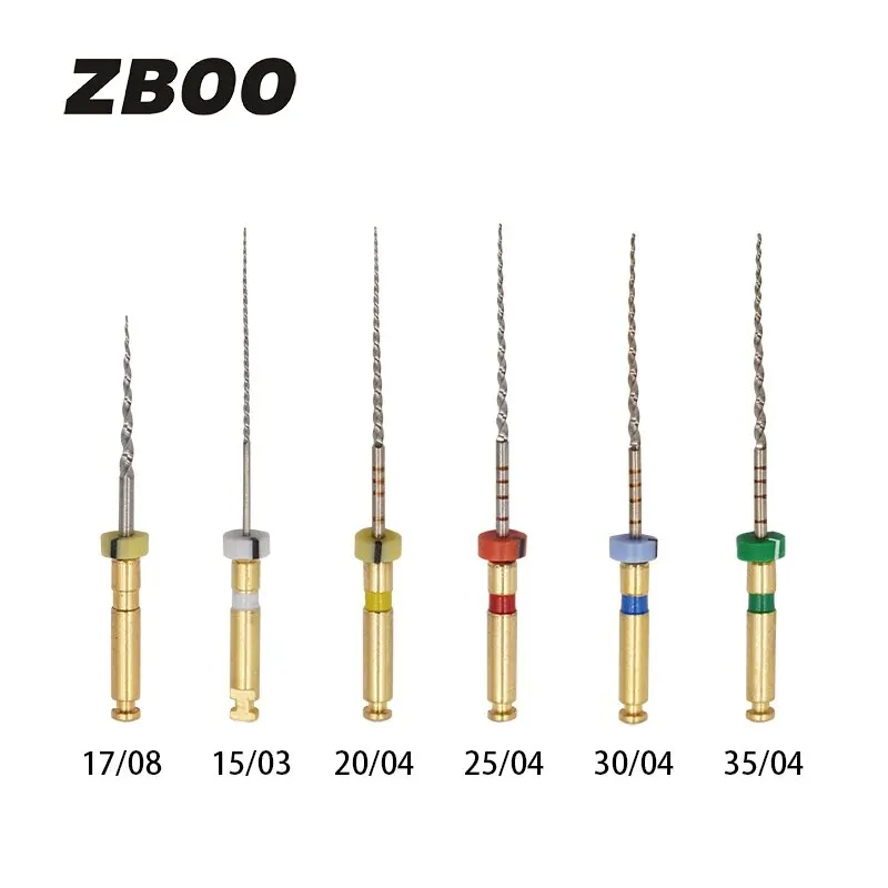 6pcs/Box Dental Heat Activated Canal Root Files 25mm Dentist Tools Engine Use Rotary Files Endondontic Root Canal Treatment 4