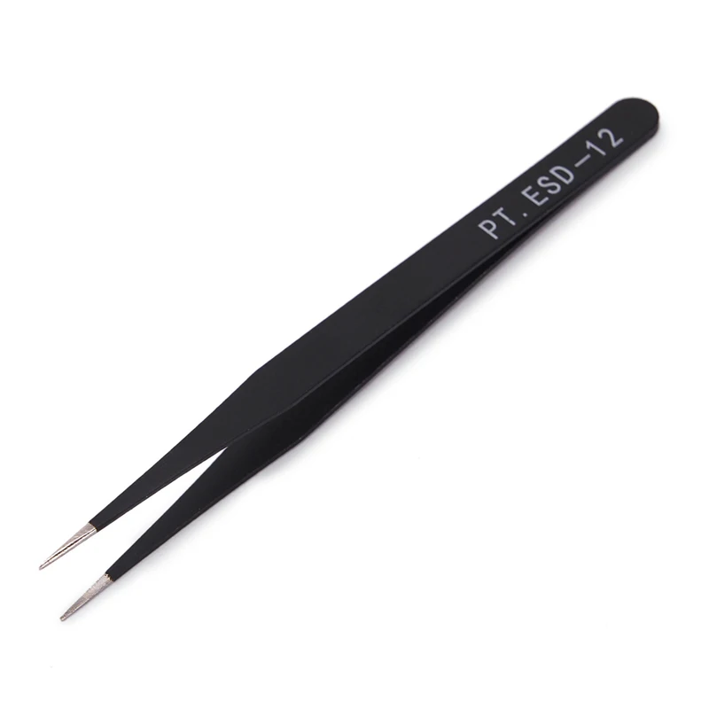 Antistatic Black Manicure Tool Acrylic Gel Nail Art Rhinestones Sequins Paillette Picking Nipper Tweezers HOT 4