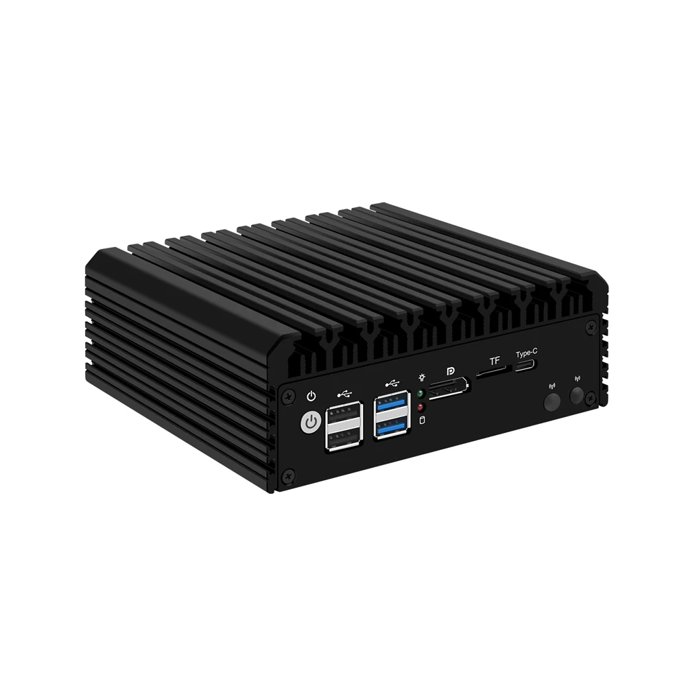 HUNSN Intel N100/ I3 N305,RJ42,Micro Firewall Appliance,Mini PC,Router PC,pFsense Plus,4xIntel 2.5GbE I226-V,2HDMI,DP,TF,Type-C 4