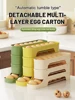 4Layers Fridge Egg Storage Box Automatic Rolling Eggs Holder Rack Ladder Style Refrigerator Eggs Dispenser Egg Organizer Holder 3