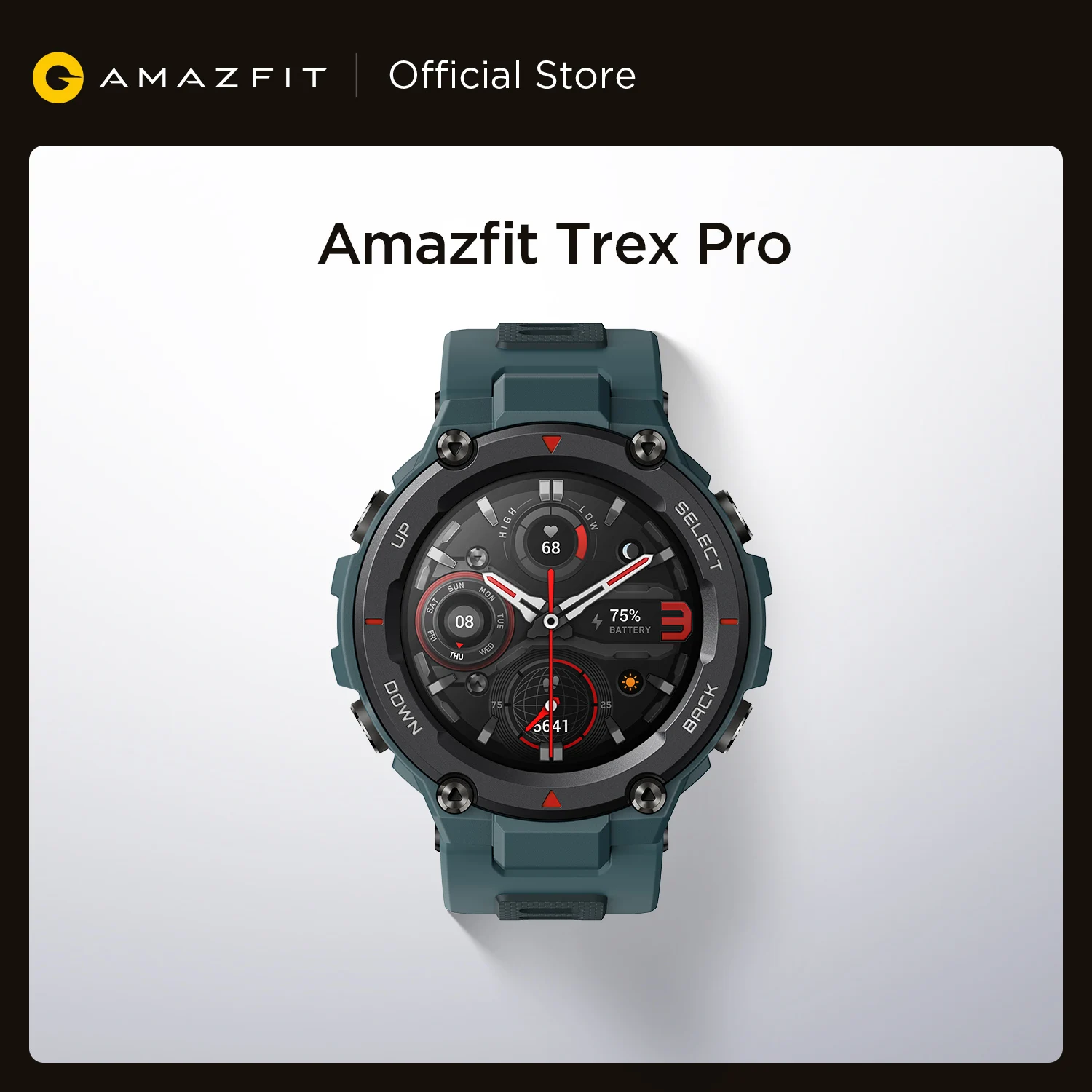 Reloj inteligente Amazfit T-Rex Pro para hombre, robusto, con GPS para  exteriores, 15 certificados por estándares militares, más de 100 modos  deportivos, resistente al agua a 10 ATM, duración de la batería