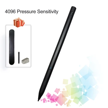 Stylus Pen for Microsoft Surface with USB-C Charging, 4096 Pressure Sensitivity, Palm Rejection & Magnetic Attach – Compatible with Surface Pro 9/8/7/6/5/4/3/X, Surface Go 3/2, Laptop 5/4/3/2, Book 3/2/1 - black