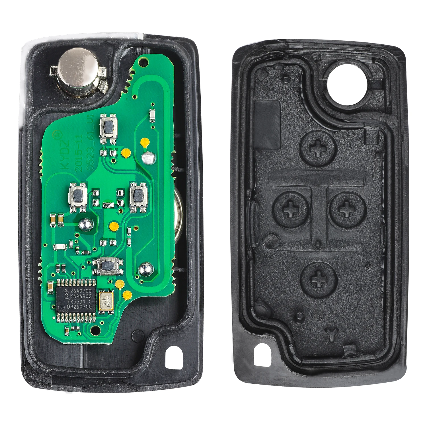 Car Remote Key Car Key Transponder Chip KEYECU ASK 433 ID46/ PCF7941 Chip CE0523 Replacement Remote Key Fob 4 Button HU83 / VA2 Blade for Peugeot 1007 for Citroen C8