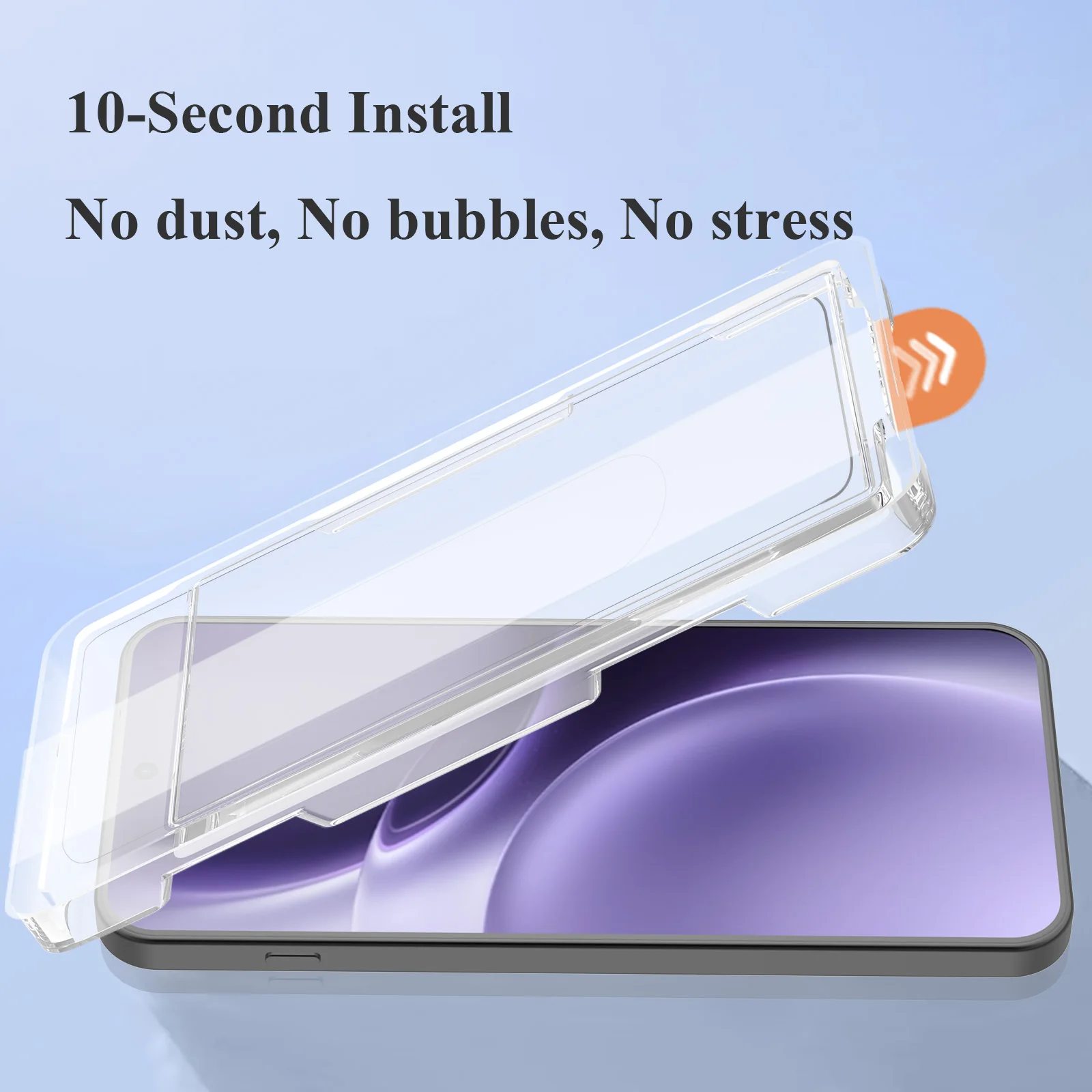 Lereach Tempered Glass Screen Protector with Dust-Free Positioning and Auto-Align HD Clarity