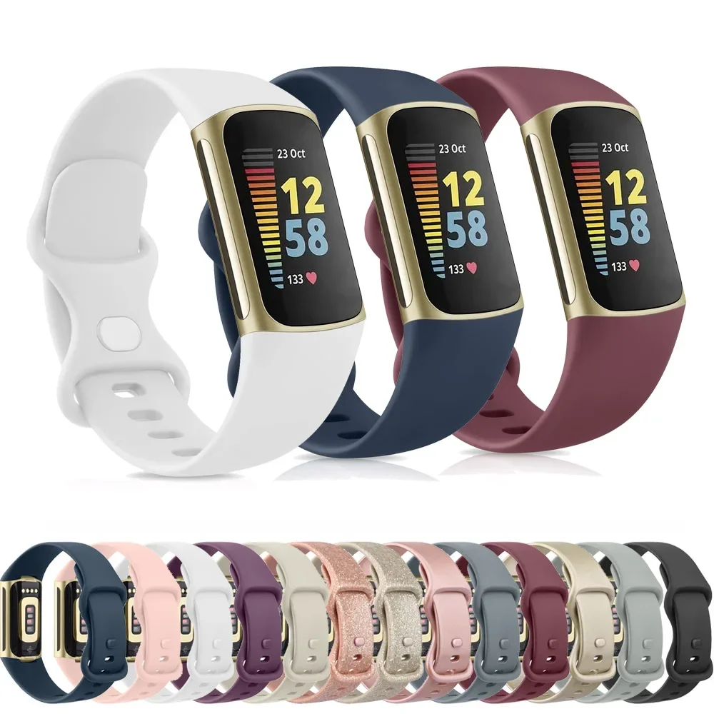 Wearlizer Compatible con Fitbit Charge 5 bandas para mujer, bonita pulsera  elástica trenzada Solo Loop, delgada, suave, elástica, accesorios para