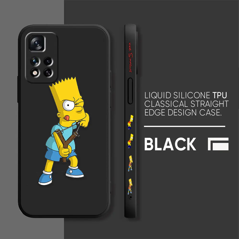 thumbnail image 1 of Case For Redmi Note 12 11 11T 11R 11E 10 9 8 7 7S PRO PLUS 4G 5G Simple Liquid silicone Case Funny The S-Simpsons, 1 of 5