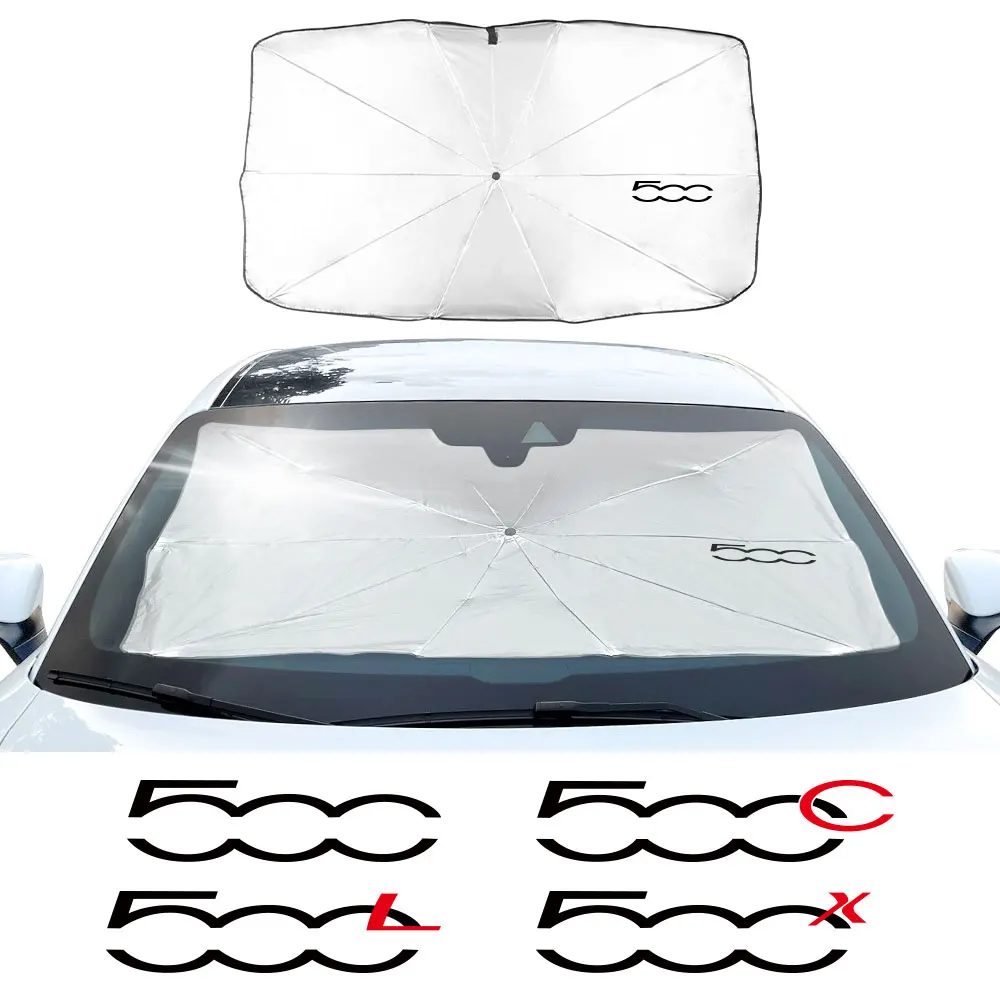 Car Sun Visor Shade Car Sunshade Anti UV Visor Protector Parasol For Fiat 500 500C 2012 500X 500L Abarth