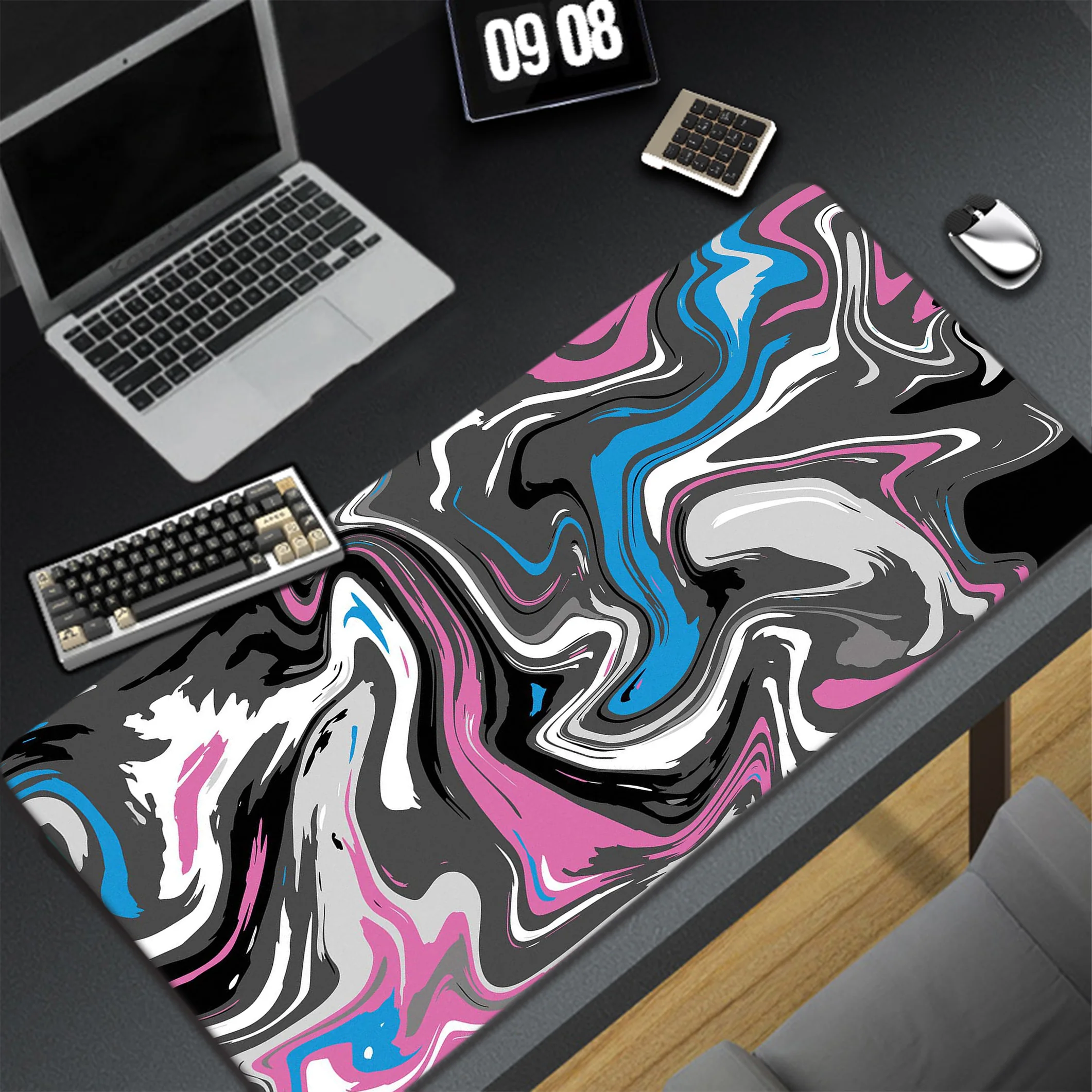 

Strata Liquid Notebook Gamer Mousepad Large Gaming Mouse Pad Computer Keyboard Pads Locking Edge Mouse Mat XXXL Desk Mat