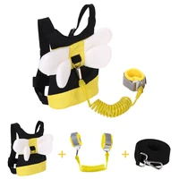 3In1 Baby Harness Anti Lost Wrist Link+Toddlers Leash Backpack Walking Safty Child Kids Wristband Assistant Strap Belt Butterfly 1