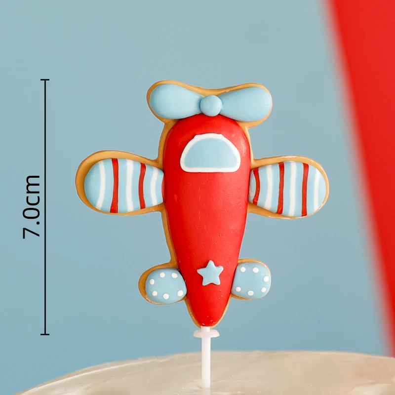 Cartoon Cloud Airplane Cake Topper Fighter Windmill Boy Pilot Happy Birthday Party for Kid Party Cake Decoration Sweet Gifts cake topper cake toppers