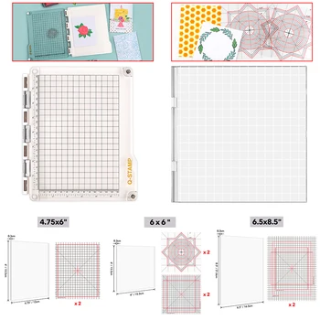Piattaforma per timbri/pressa per timbri facile/piattaforma per timbri con tappetino per impugnatura per strumento di posizionamento di timbri Decorazione per miscelazione di inchiostro Carta artigianale