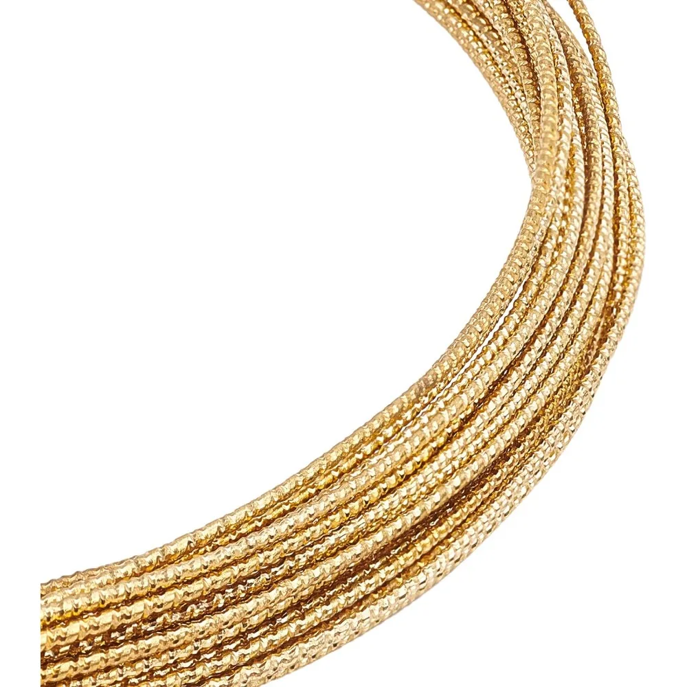 

20 Gauge 33 Feet Engraved Twist Gold Wire Textured Copper Wire for Ring Making, Beading Wrapping and Other Jewelry Craft