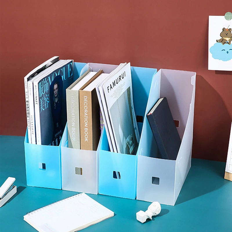 

DIY Foldable Filing Box Office desktop storge rack Plastic Document Shelf PP filing product Bookends office supplies