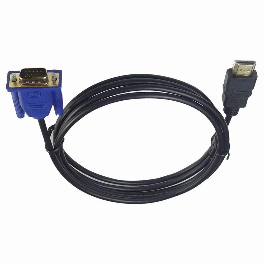 3/5/10m Cable HDMI-compatibleTo VGA 1080P HD with Audio Adapter