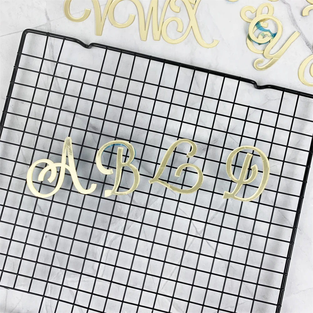 Décorations De Gâteau Happy Birthday En Acrylique Doré – Lot De 4, Réutilisables, Pour Anniversaire