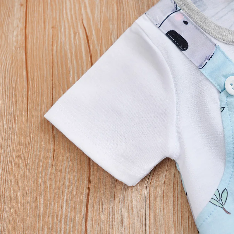 Summer Boys Girls Cute Cartoon Koala Comfortable Casual Short Sleeve Round Neck Baby Bodysuit baby romper,baby boy bodysuits