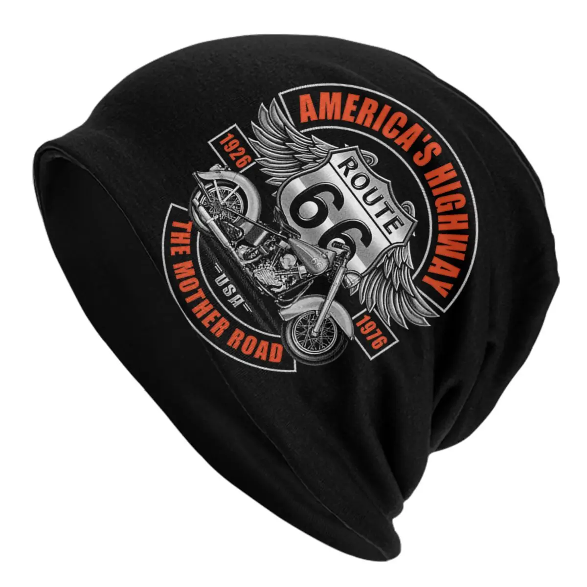 

Americas Highway Route 66 Bonnet Hat Knit Hats Men Women Hip Hop Unisex Adult Winter Warm Beanies Cap