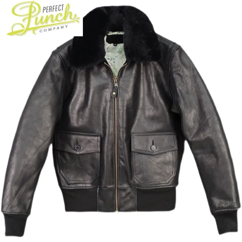 

Genuine Leather Jacket Cowhide Short Leather Men's Jacket Men Clothing Trendy Aviator Jacket Jaqueta De Couro Masculino 4XL Sq