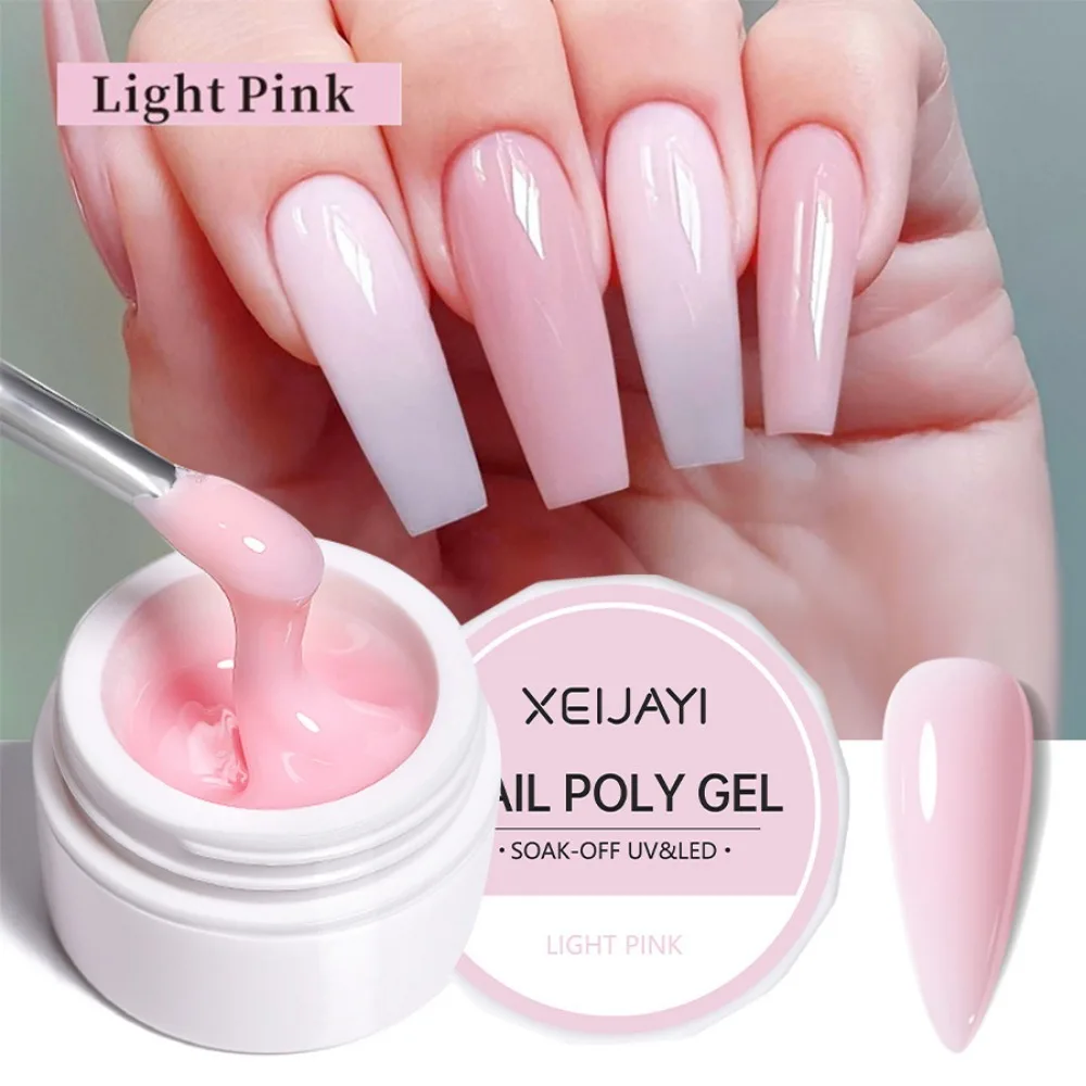 XXEIJAYI 5ml Quick Extension Gel White Clear Acrylic UV Thermo Gel