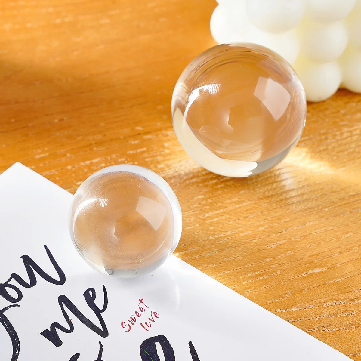 1PC, simple transparent crystal ball decorative item, transparent crystal glass ball decorative item